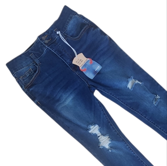 Wax Jeans High-Rise Stretch Destructed Skinny Jeans Size 5/27 Tummy Control. - Picture 5 of 8